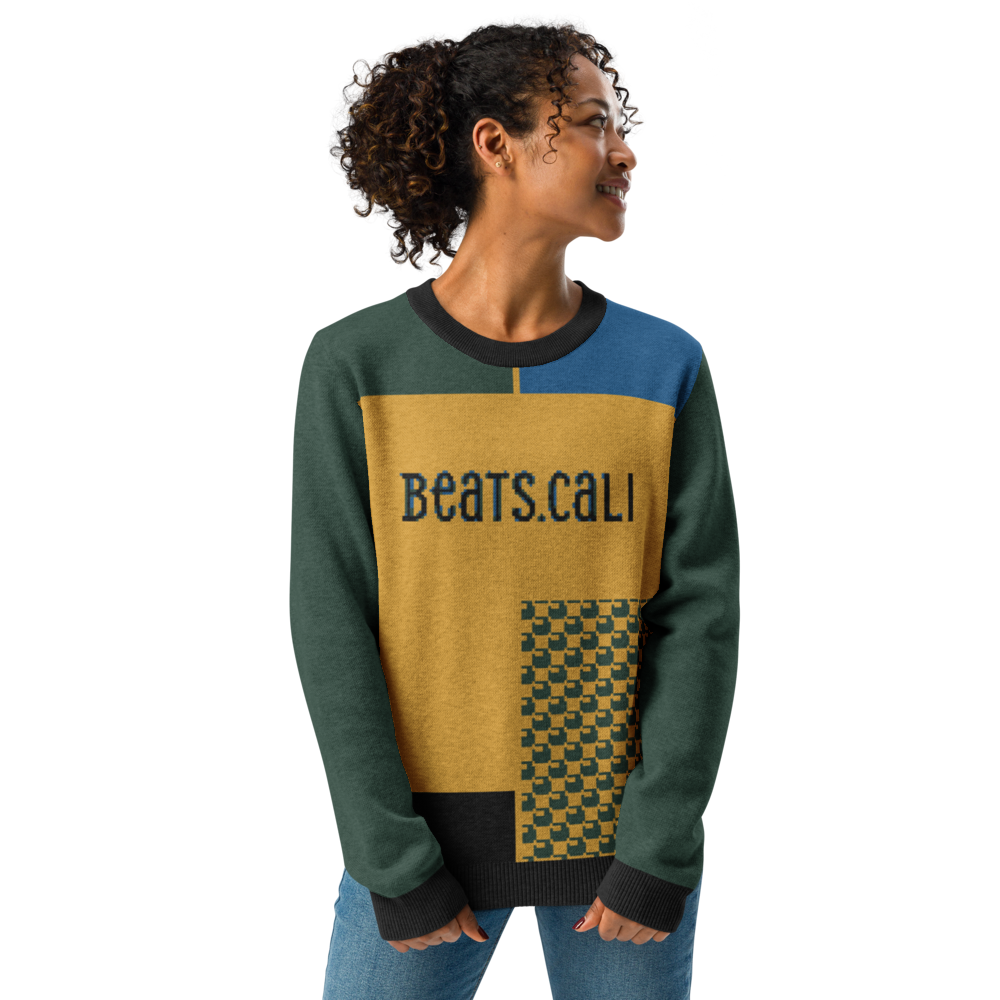 Knitted crew neck sweater