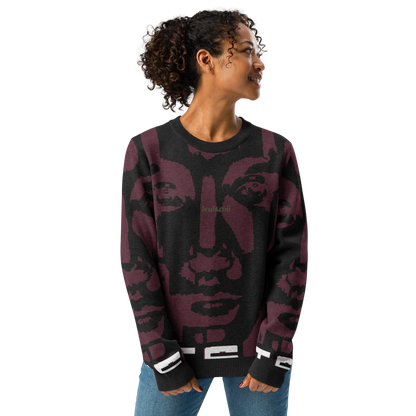 Knitted crew neck sweater