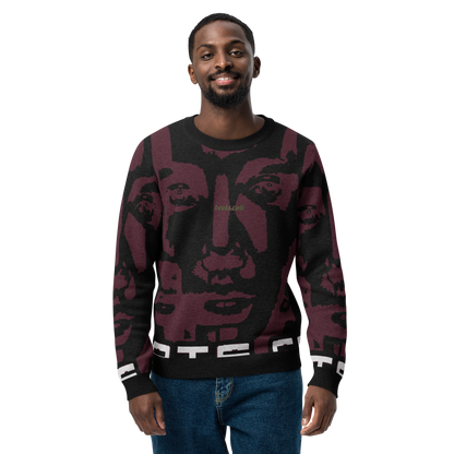 Knitted crew neck sweater