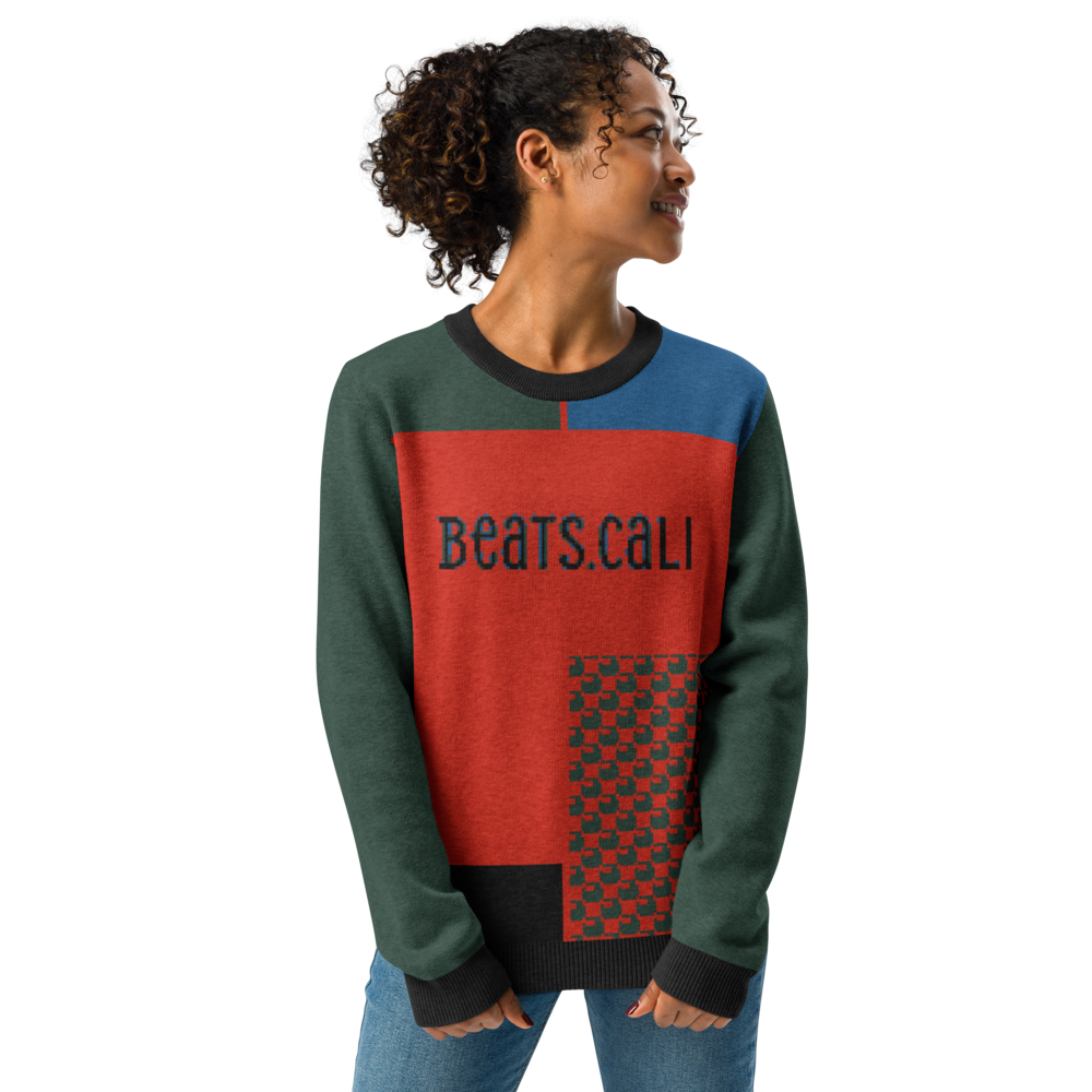 Knitted crew neck sweater