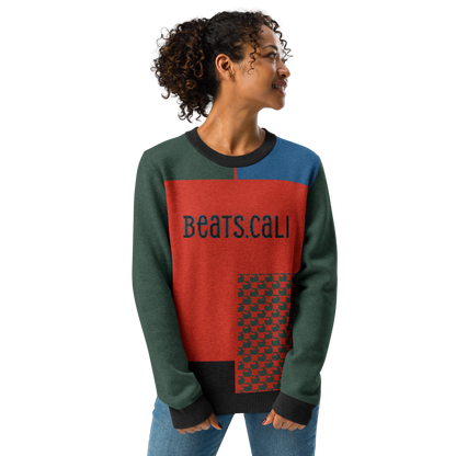 Knitted crew neck sweater