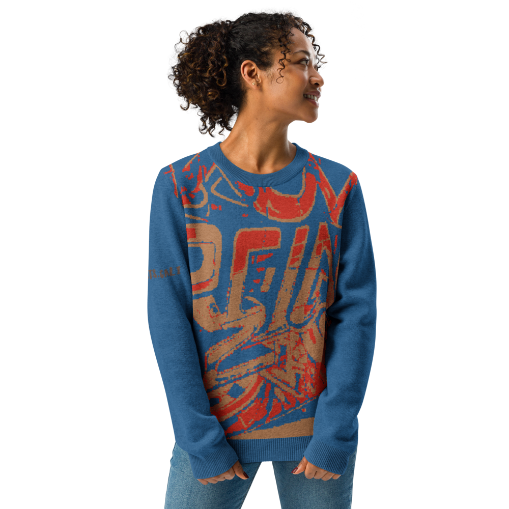 Knitted crew neck sweater