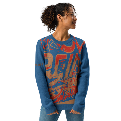 Knitted crew neck sweater