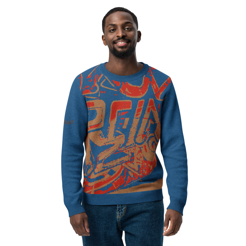 Knitted crew neck sweater