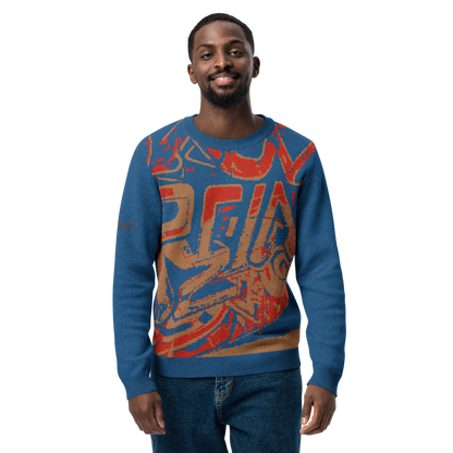 Knitted crew neck sweater