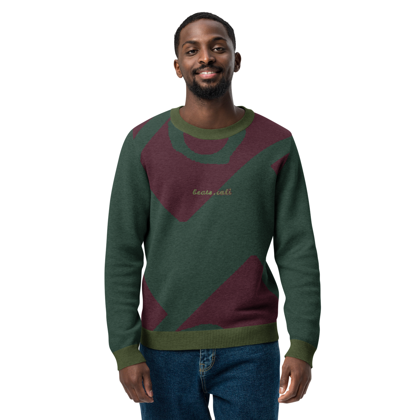 Knitted crew neck sweater