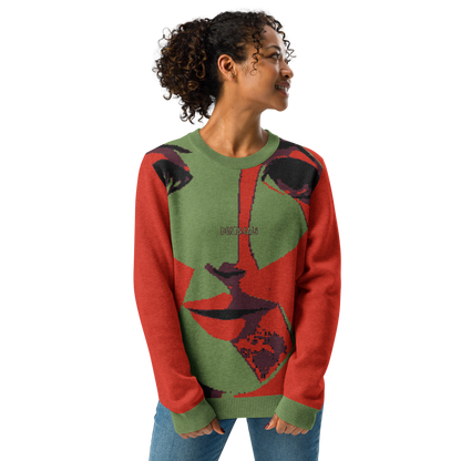 Knitted crew neck sweater