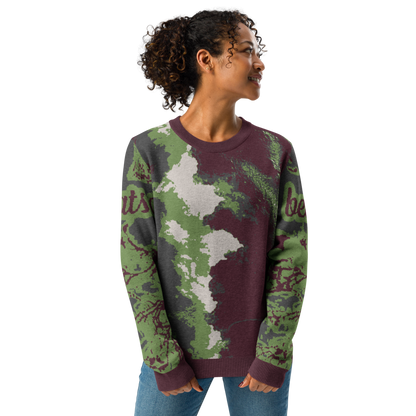 Knitted crew neck sweater