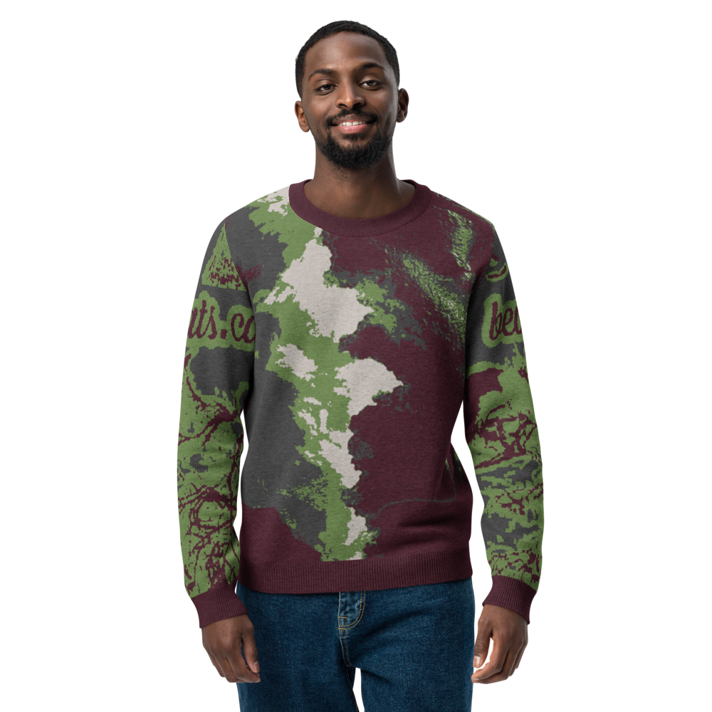 Knitted crew neck sweater