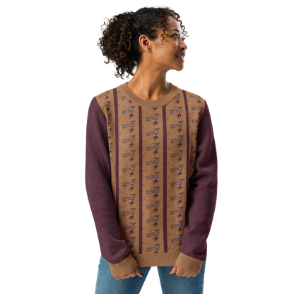 Knitted crew neck sweater
