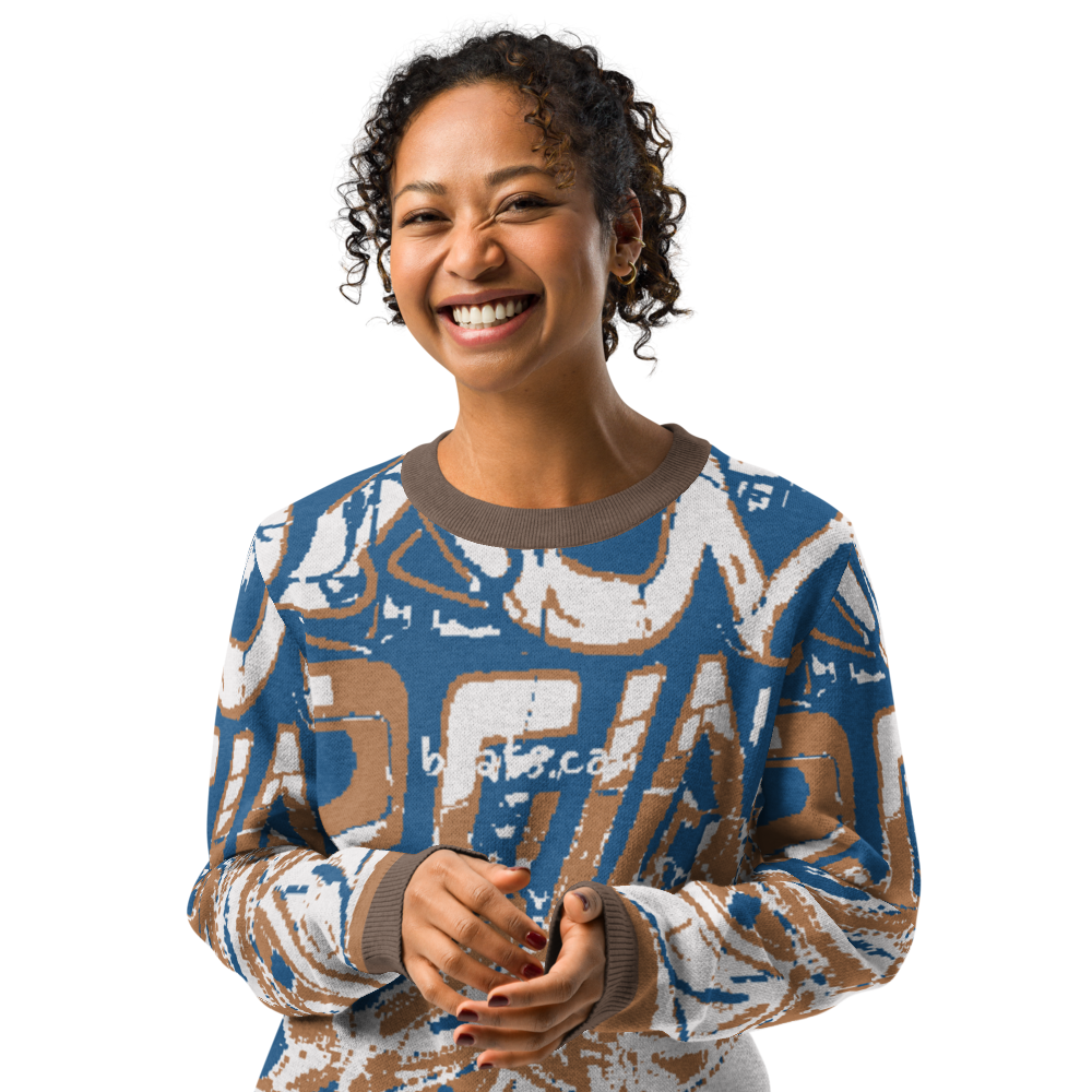 Knitted crew neck sweater
