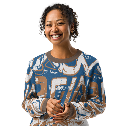 Knitted crew neck sweater