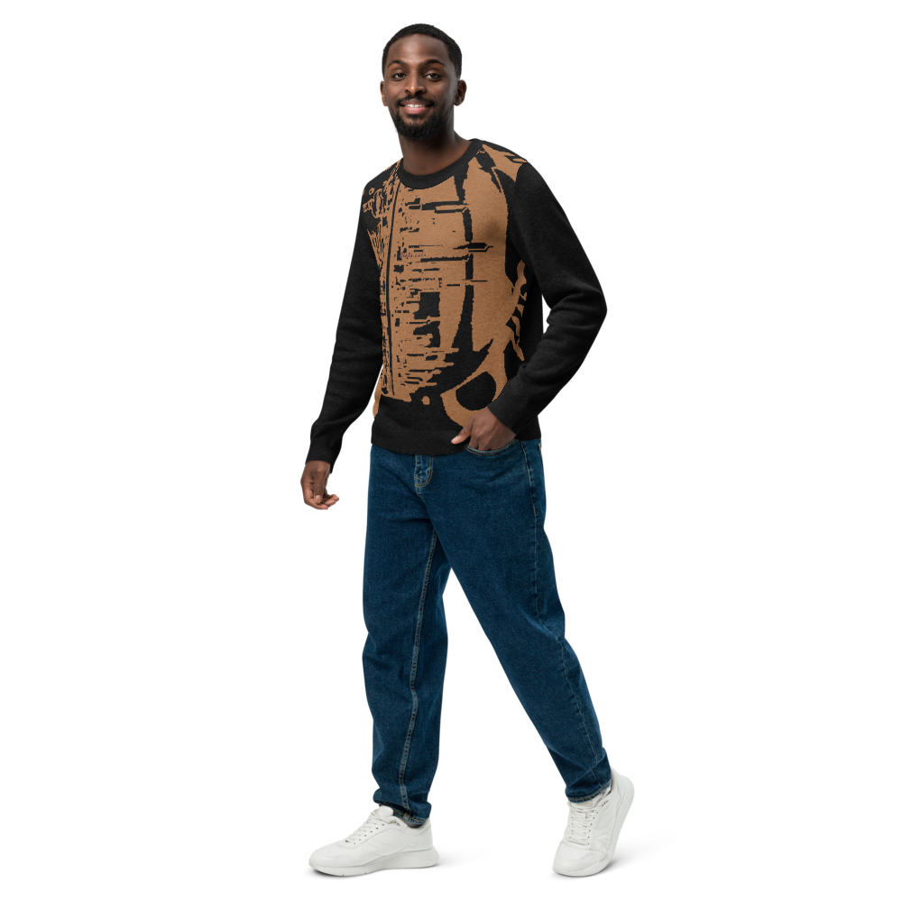 Knitted crew neck sweater
