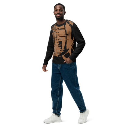 Knitted crew neck sweater