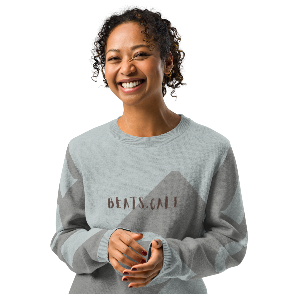Knitted crew neck sweater