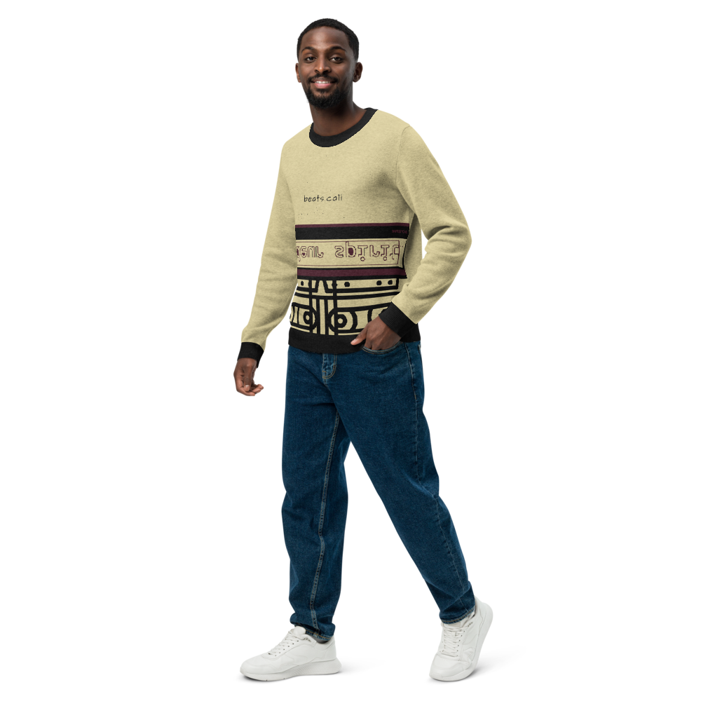 Knitted crew neck sweater
