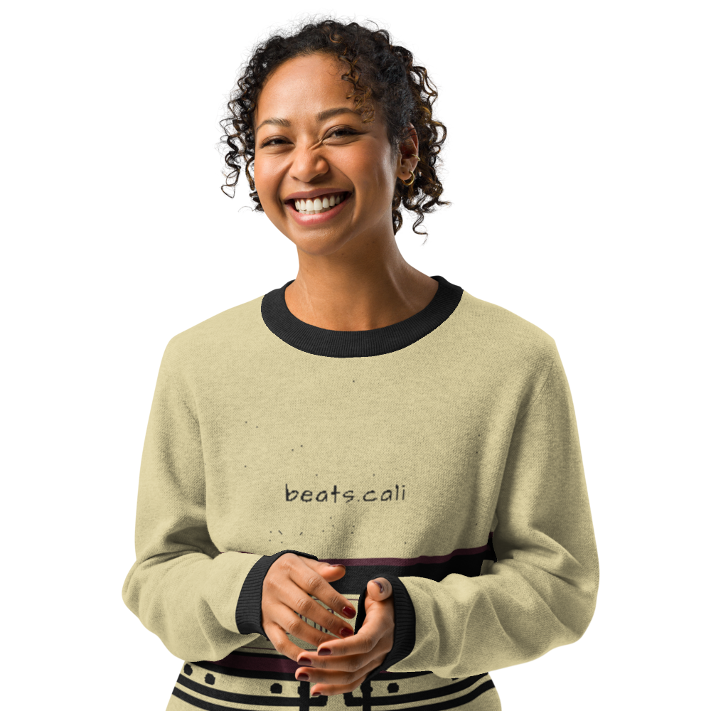 Knitted crew neck sweater