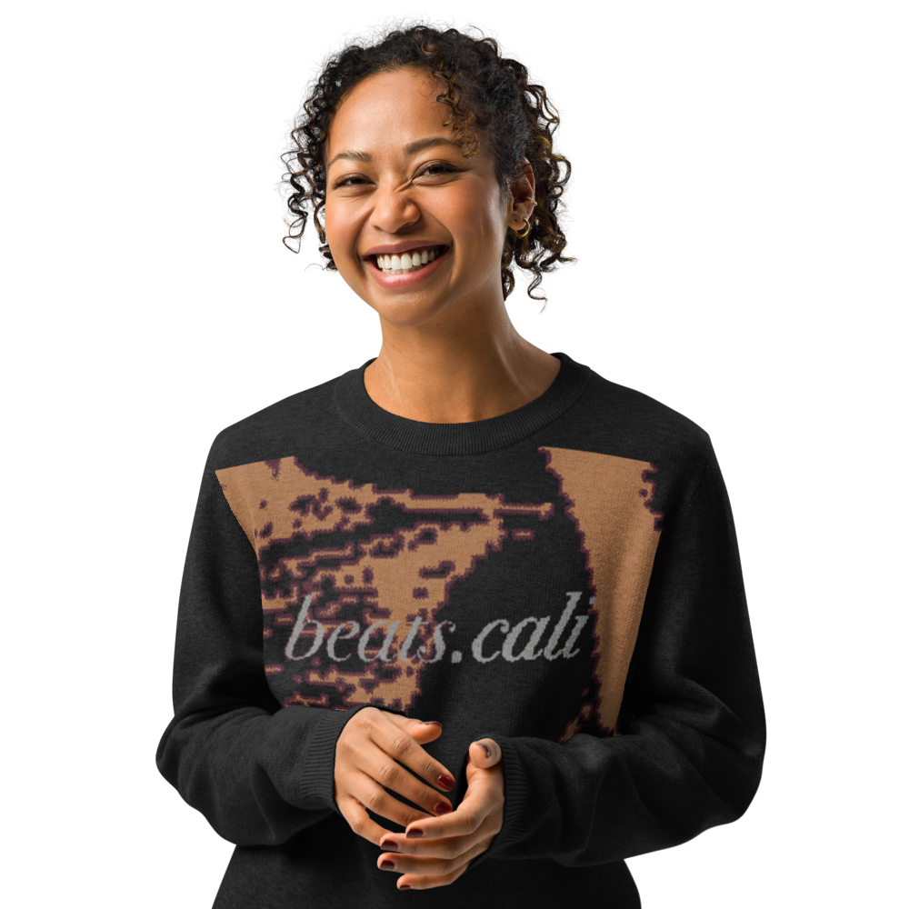Knitted crew neck sweater