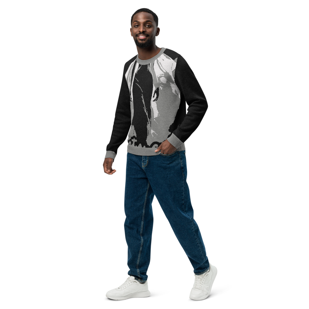 Knitted crew neck sweater