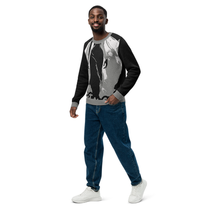 Knitted crew neck sweater
