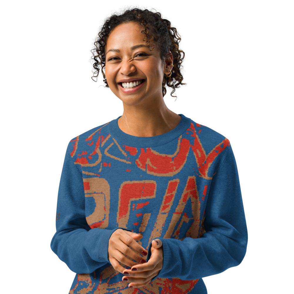 Knitted crew neck sweater