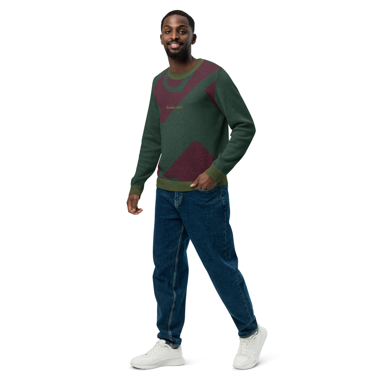 Knitted crew neck sweater