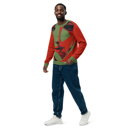 Knitted crew neck sweater