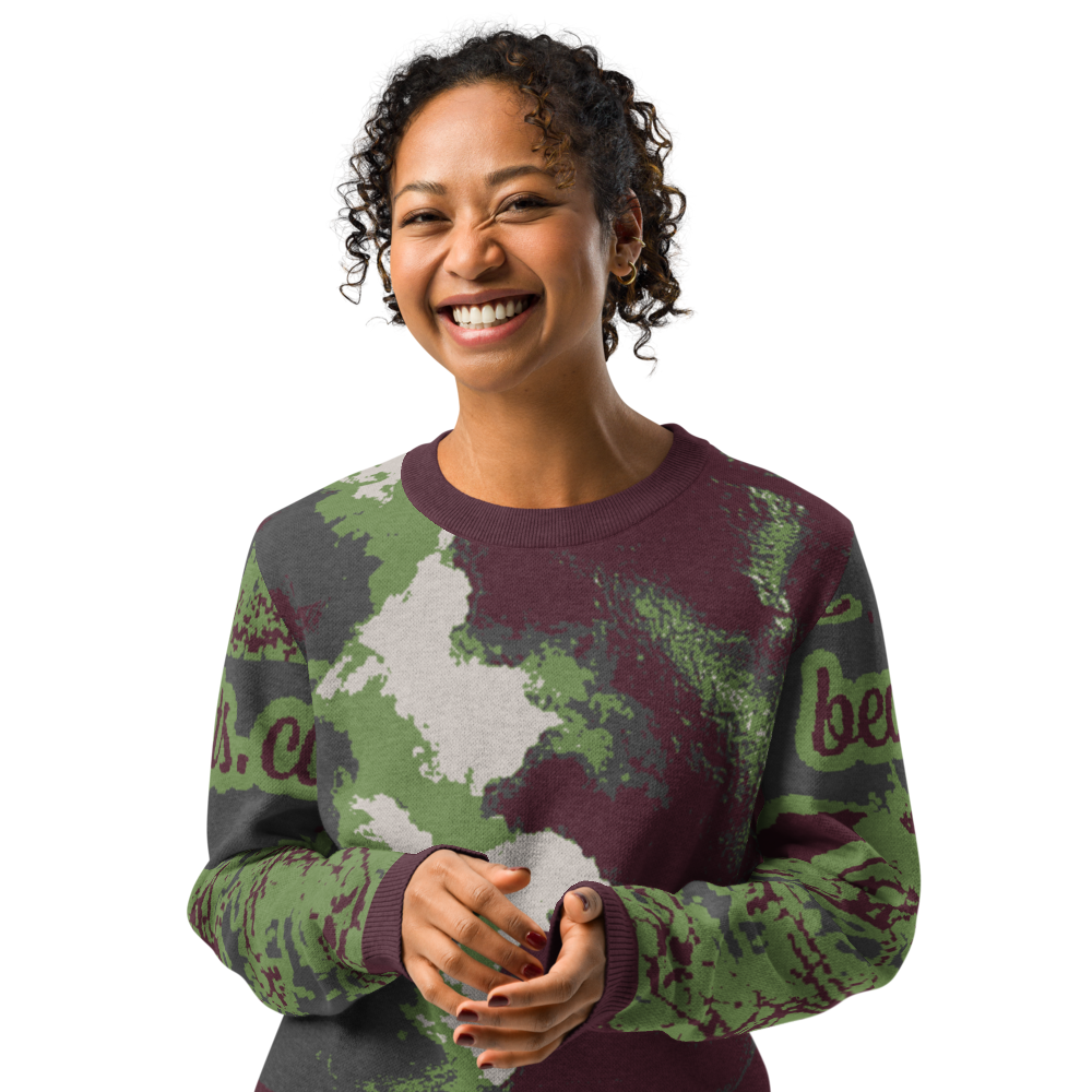 Knitted crew neck sweater