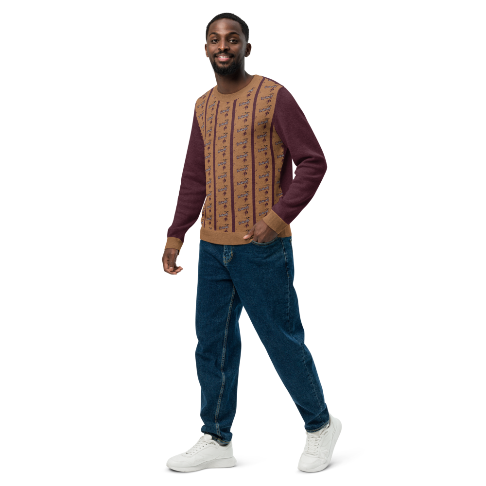 Knitted crew neck sweater