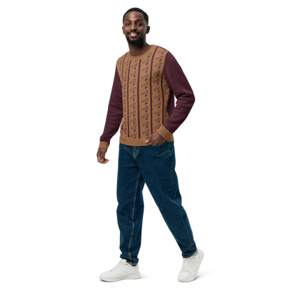 Knitted crew neck sweater