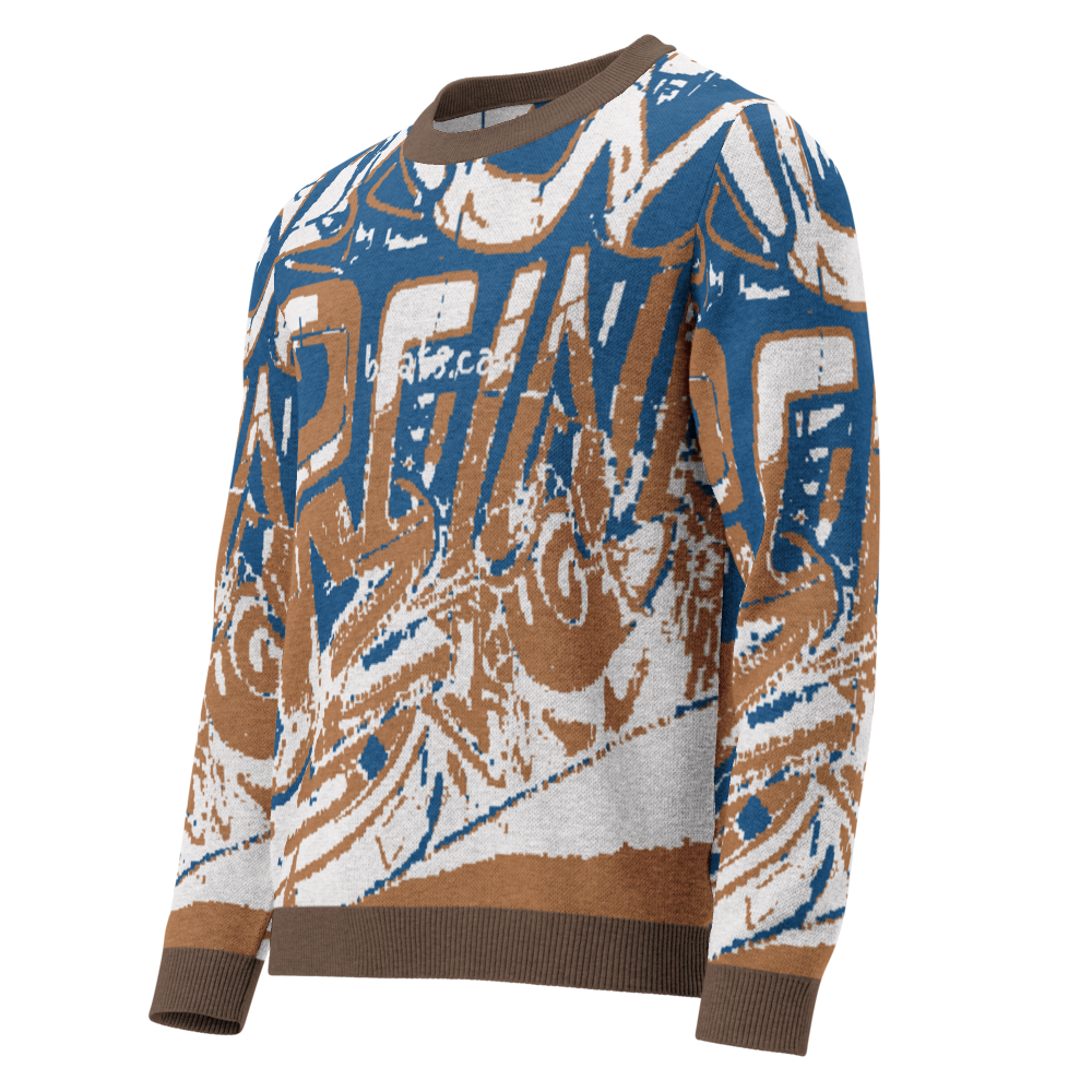 Knitted crew neck sweater