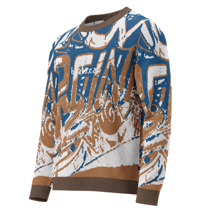 Knitted crew neck sweater