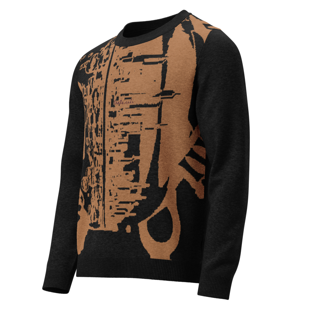Knitted crew neck sweater
