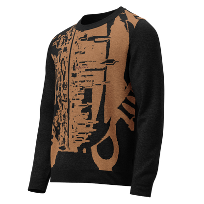 Knitted crew neck sweater