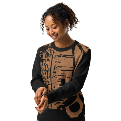Knitted crew neck sweater