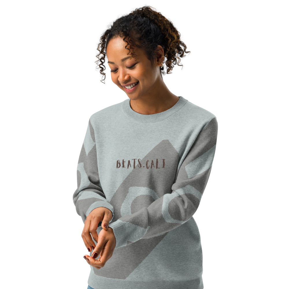Knitted crew neck sweater