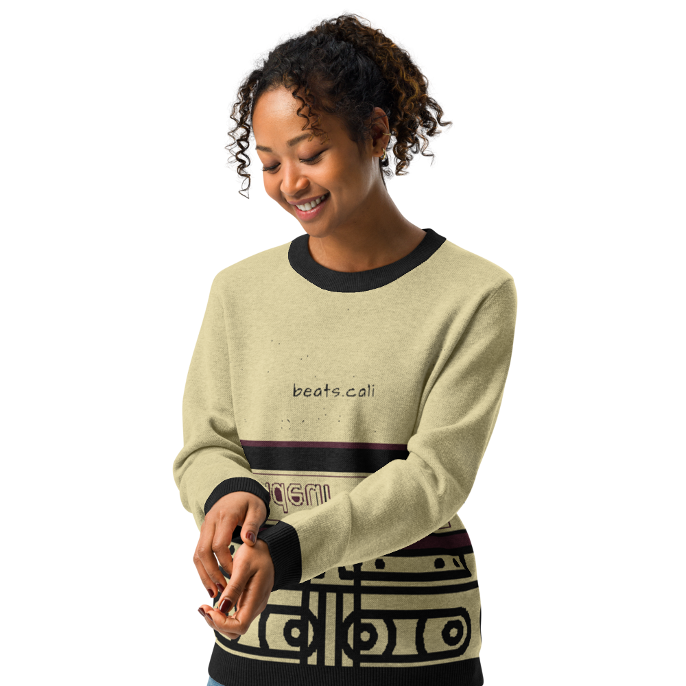 Knitted crew neck sweater