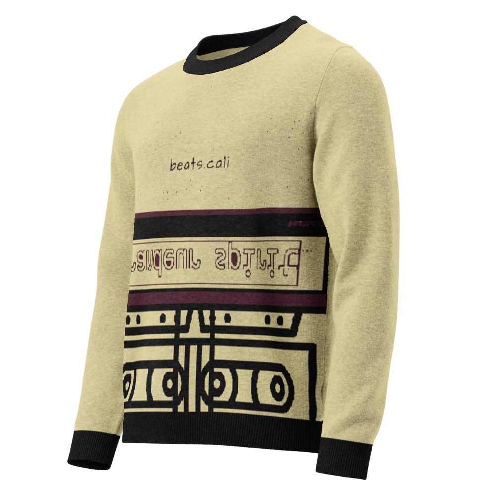 Knitted crew neck sweater