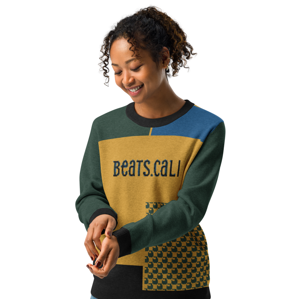 Knitted crew neck sweater