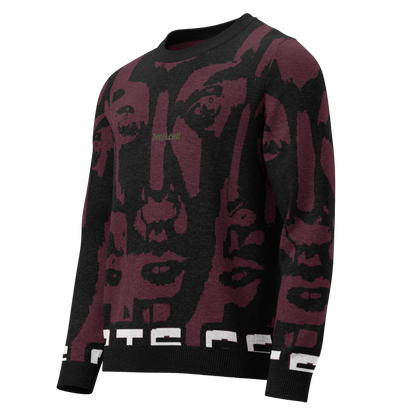 Knitted crew neck sweater