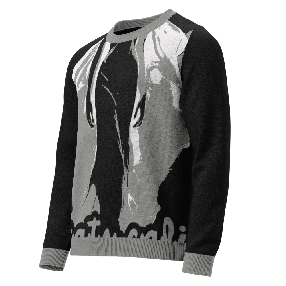 Knitted crew neck sweater