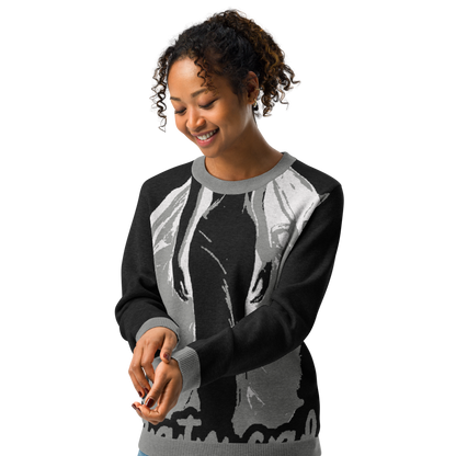 Knitted crew neck sweater