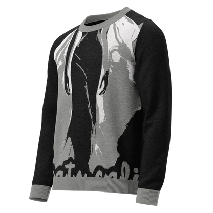 Knitted crew neck sweater