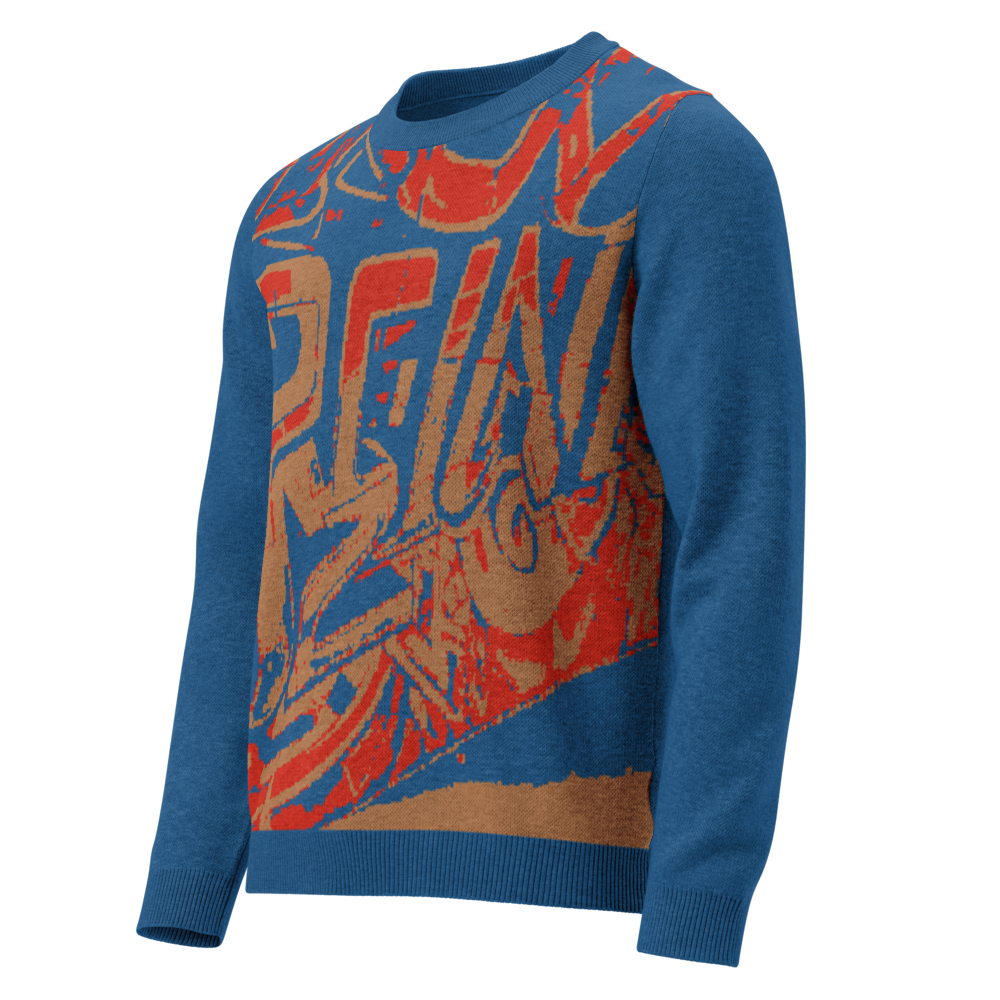 Knitted crew neck sweater