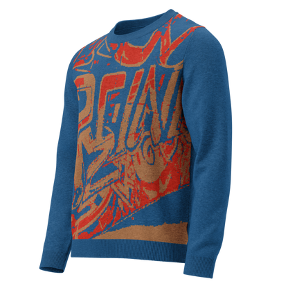 Knitted crew neck sweater