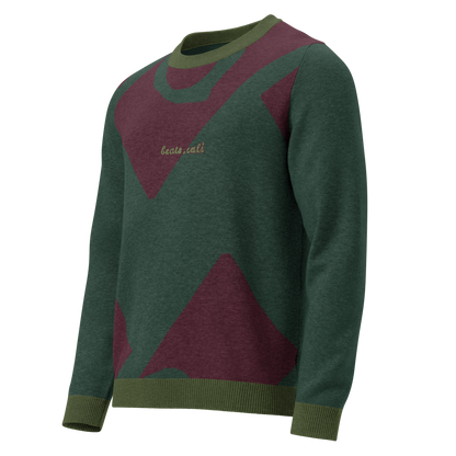 Knitted crew neck sweater