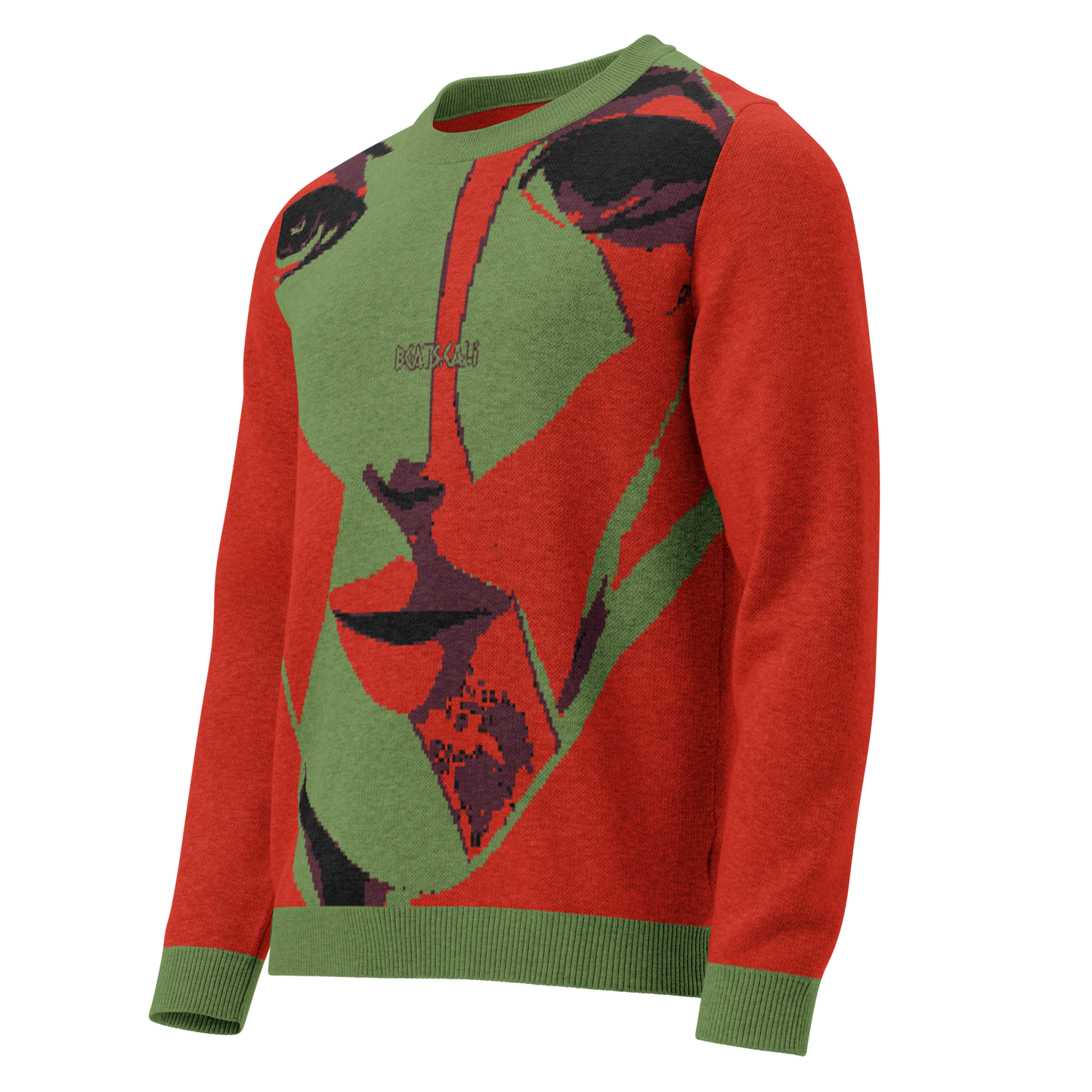Knitted crew neck sweater