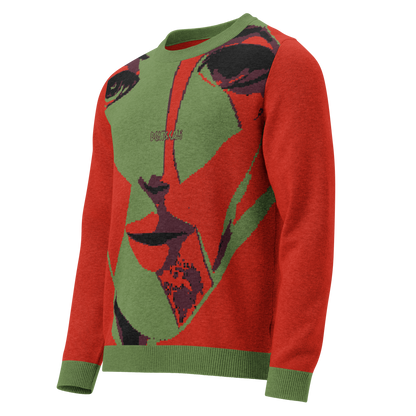 Knitted crew neck sweater