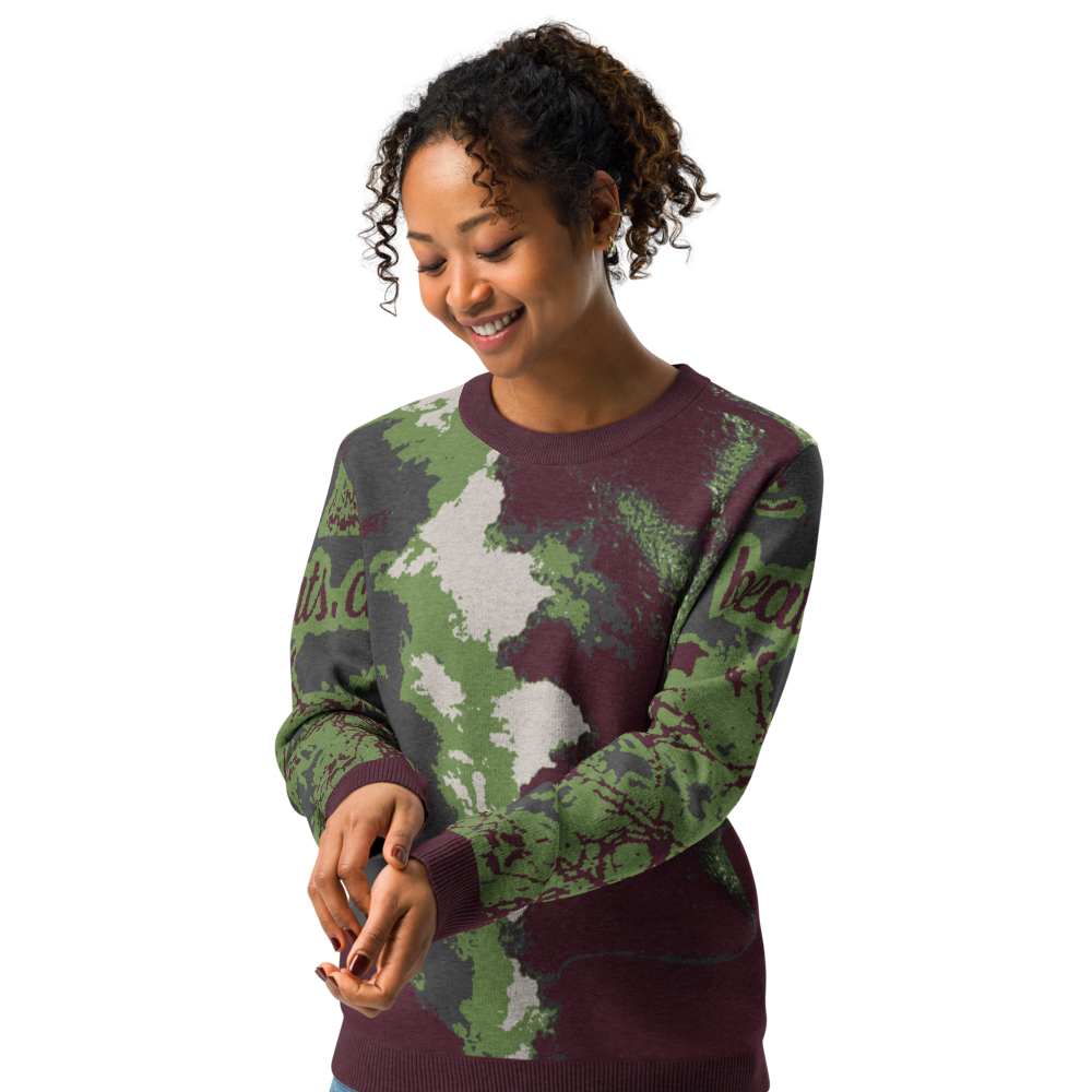 Knitted crew neck sweater