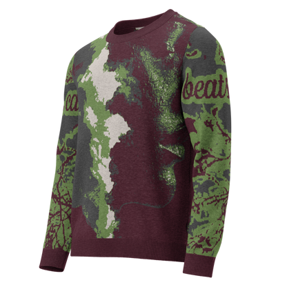 Knitted crew neck sweater